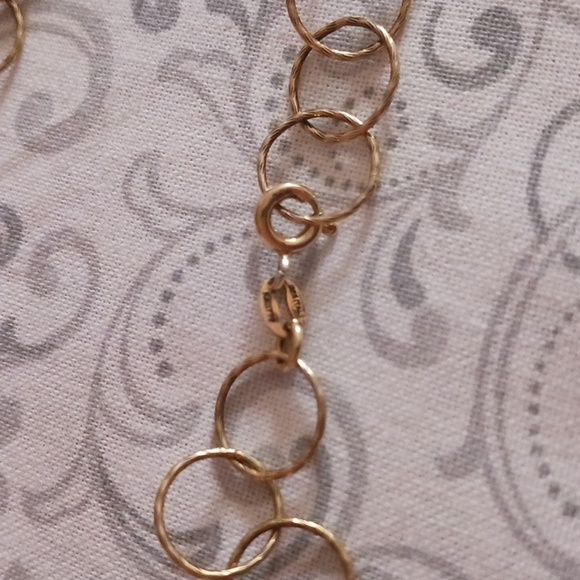 925 Italy KA 1772 Sterling Silver Gold Plated Chain Link Necklace - Picture 4 of 16